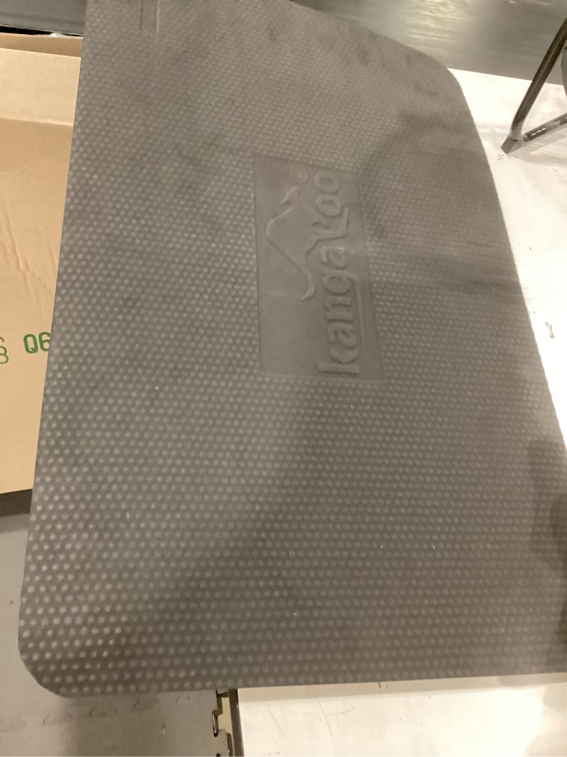 Condition photo showing Good Condition for kangaroo thick ergonomic anti fatigue cushioned kitchen floor mats, standing office desk mat, waterproof scratch resistant topside, supportive all day comfort padded foam rugs, 17x24, black