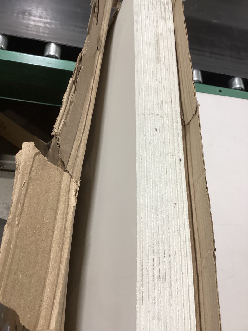 Condition photo showing As Is for 2ft x 4ft Drop Ceiling Tiles?Smooth White PVC Ceiling Panel 24 x 48in. Waterproof, Washable and Fire-Rated - Reusable - High-Grade PVC to Prevent Breakage-Package of 10 Tiles White 2ftx4ft