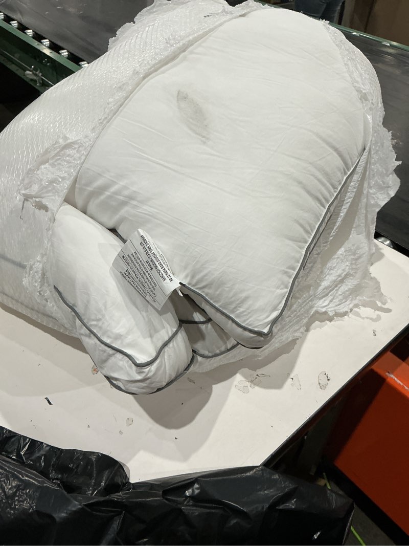 dreamhood luxury goose feather down pillow king size set of 2 - made in usa gusseted hotel bed pillows with premium 500 tc cotton, medium firm down pillow for back, stomach or side sleeper