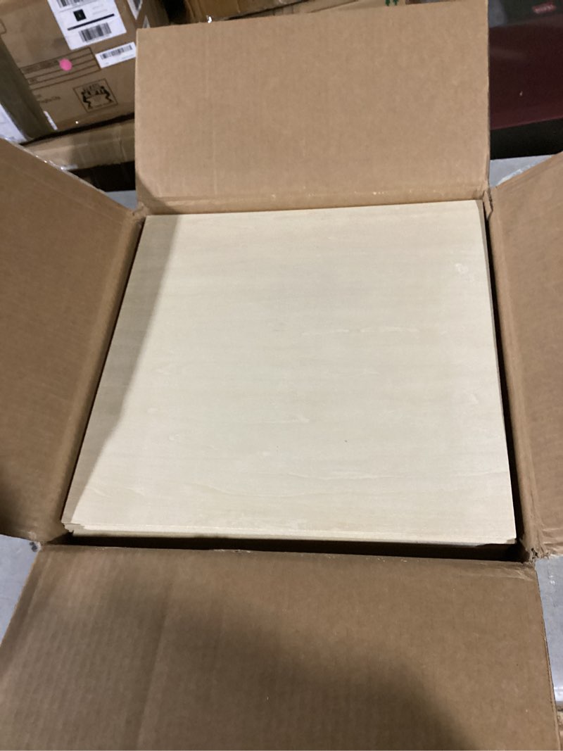 Condition photo showing Good Condition for 48 Pcs Basswood Sheets Plywood, 16 x 16 x 1/8 Inch - 3mm Thick Unfinished Wood Board for Crafts for 