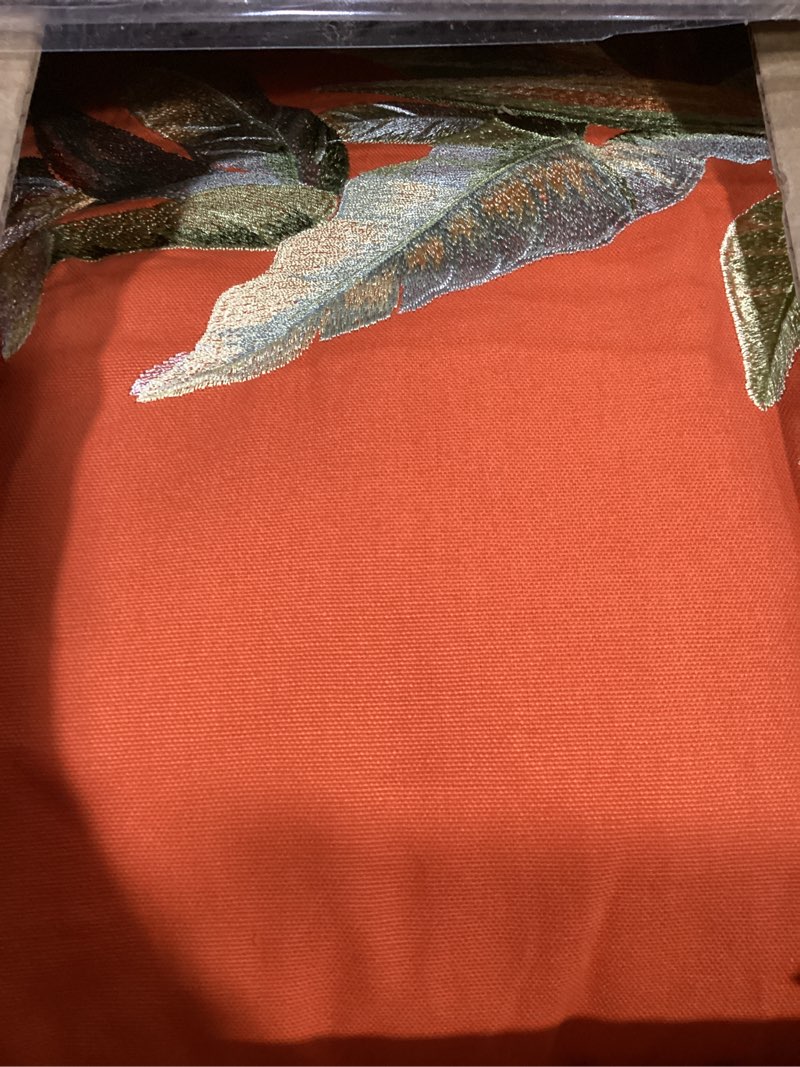 Condition photo showing Good Condition for Tommy Bahama - Throw Pillow, Ideal for Bed or Couch, Tropical Design, Cozy Home Essentials (Birds of Paradise Orange, 20" x 20") 20" x 20" Birds of Paradise Orange