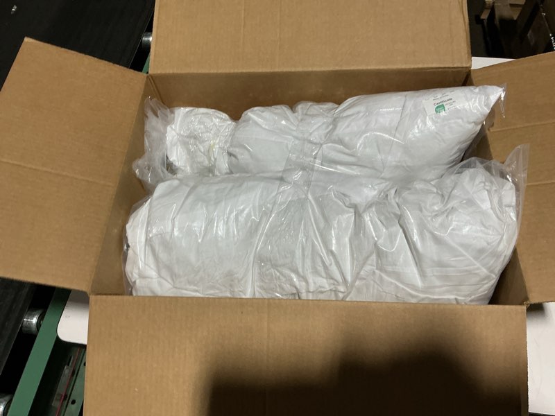 Condition photo showing Good Condition for similar to NTBAY Down Alternative Bed Pillows, Pillows Standard Size Set of 2, Machine Washable Pillows for Back, Stomach or Side Sleepers, Soft Hotel Collection Pillows for Sleeping, White