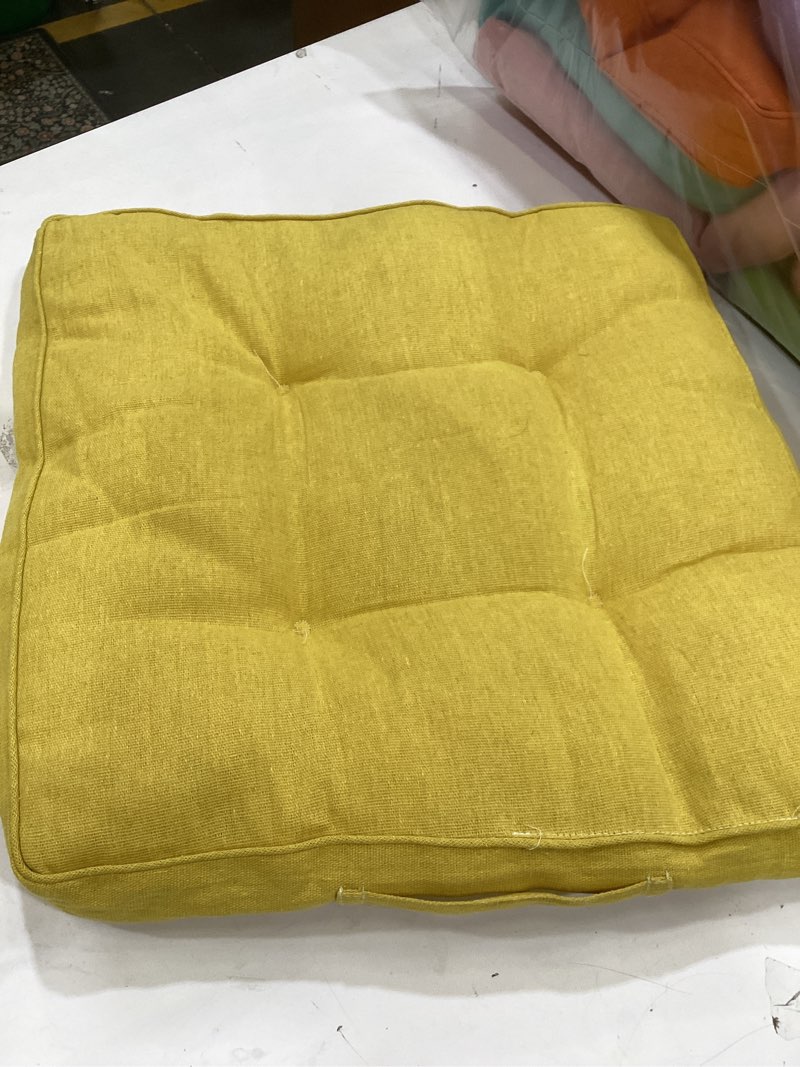 Condition photo showing Good Condition for seat cushion cotton linen seat cushions non-slip chair pad for dining room kitchen office chairs set of 8