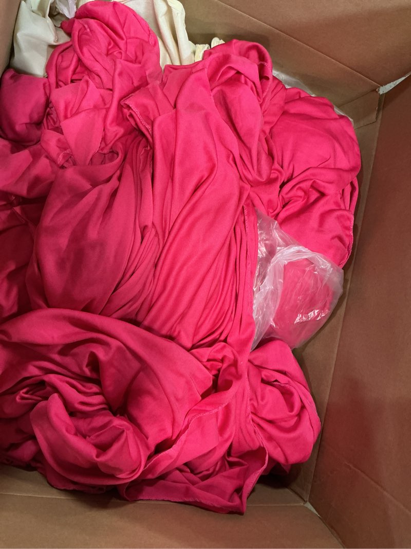 Condition photo showing Good Condition for 6 Packs Hot Pink Spandex Tablecloths Rectangle Tables 8ft, Stretch Fitted Table Covers for 8 Foot Tables Wrinkle Free Rectangle Table Cloth with Skirt for Birthday Party Events Banquette Baby Shower Hot Pink 8FT-6 Packs
