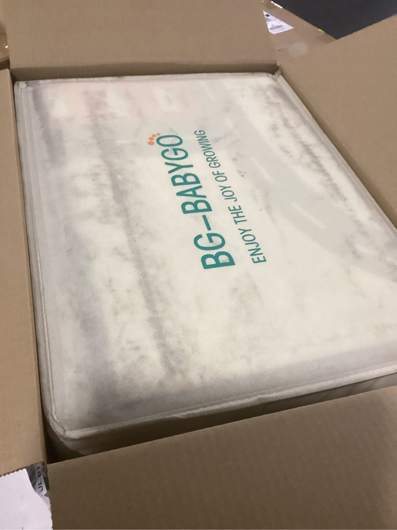 Condition photo showing As Is for Baby Play Mat Foldable Baby Floor Play Mat Large 50"*78"*0.4" Soft Foam Playmat for Babies Reversible Waterproof Padded Baby Girl Play Mat Portable Crawling Mat for Indoor Outdoor Dinosaurs 50*78*0.4