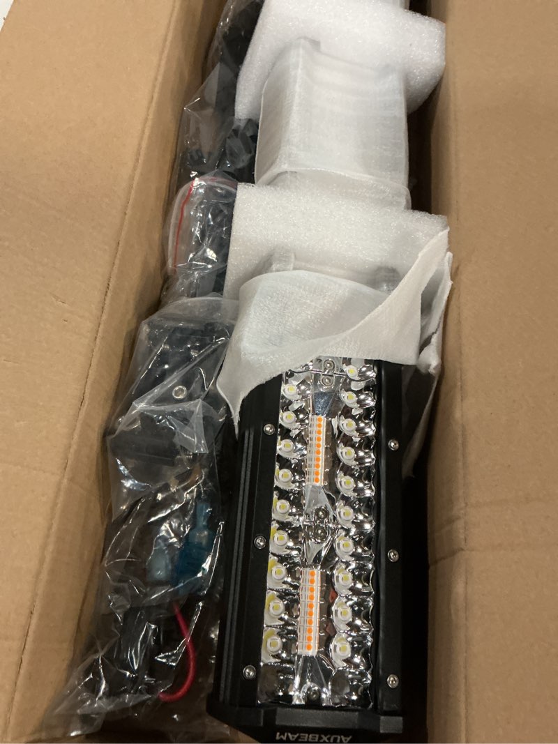 Condition photo showing Good Condition for Auxbeam 20 Inch 420W LED Light Bar, 6 Modes Strobe Amber Pod Lights Yellow Fog Light Dual Color Spot Flood Offroad Driving Lights, Memory Function LED Work Lights for Truck Car ATV