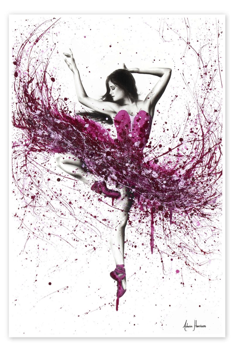 Royal Rubellite Ballerina by Ashvin Harrison - Print (48” x 32”) 