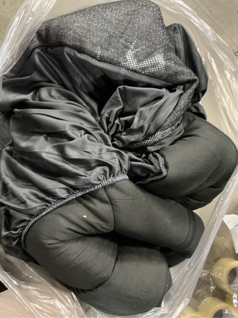 Condition photo showing As Is for OLANLY King Mattress Topper – Viscose Made from Bamboo Cooling Pillow Top, Plush Bed Topper with Breathable Quilted Design, Soft King Mattress Pad for Back Pain Relief, Dark Gray Dark Gray King