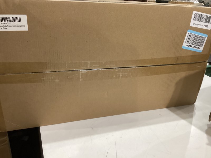 Condition photo showing Good Condition for Outdoor Ceiling Light with Motion Sensor, Flush Mount Porch Light, Exterior Light Fixture with Clear Glass, Dusk to Dawn 2-Light Fixture for Patio,Porch (10.5in 2Pack) 10.5 Inch 2 Pack