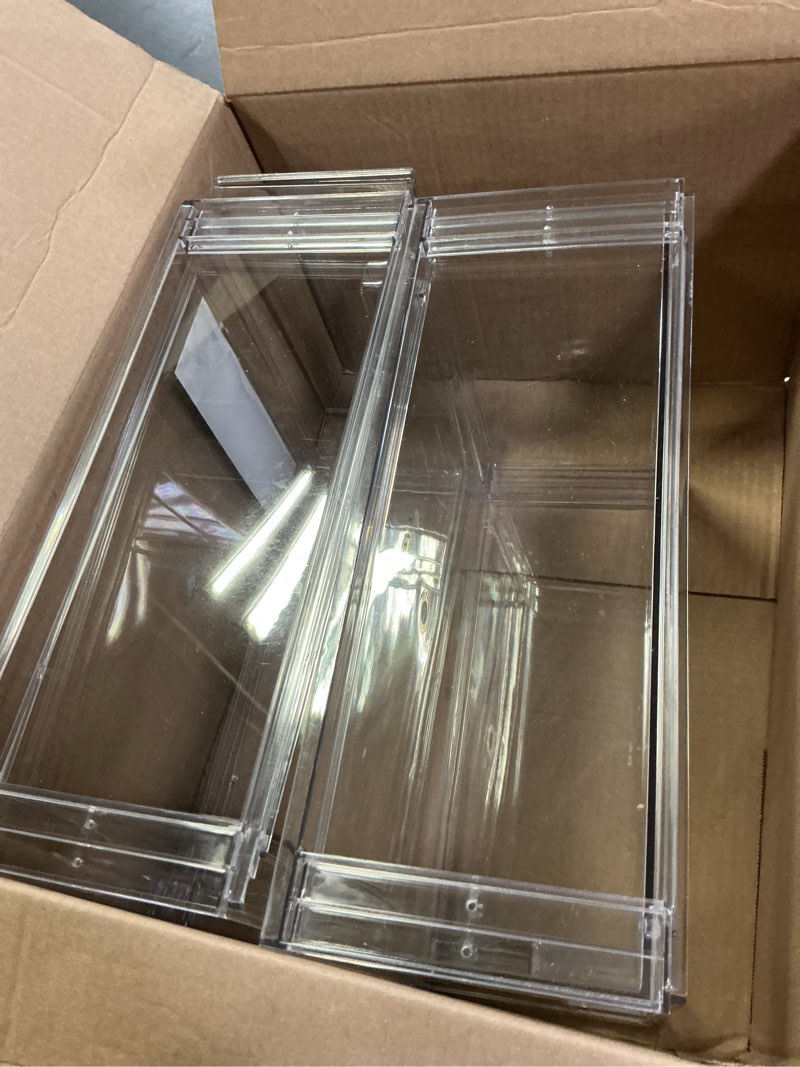 Condition photo showing New/Like New for BINO | Stackable Storage Drawers, Large - 2 Pack, Clear | THE CRATE COLLECTION | Storage Bins With Drawers | Bathroom Organizers | Under Sink Organizer | Vanity Cabinet Home Organization Large 2-Pack