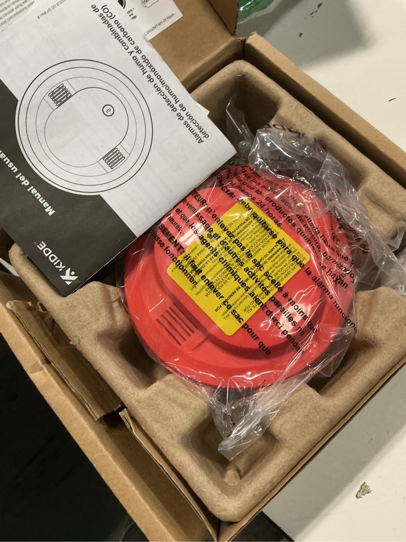 Condition photo showing New/Like New for Kidde Hardwired Smoke & Carbon Monoxide Detector, AA Battery Backup, Voice Alerts, Interconnectable, LED Warning Light Indicators, White