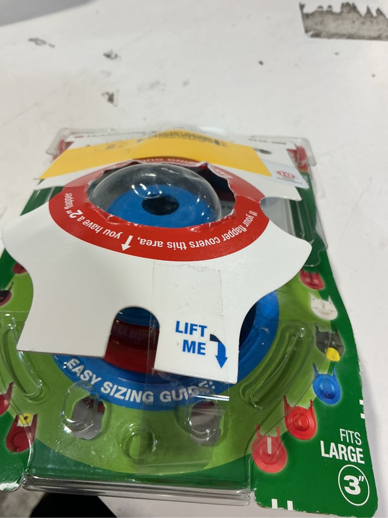 Condition photo showing New/Like New for fluidmaster 523a-009-t4 super 2 in, or 3 in. toilet flapper, red/blue