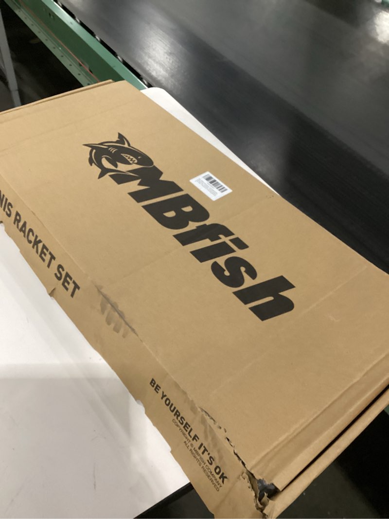 Condition photo showing New/Like New for Tennis Racket - Super Value Set with Pre-Strung, Comfortable Handle, 27'' Tennis Racquet for Adults, Includes 3 Tennis Balls, 2 Overgrips and 1 Tennis Bag Olive Green