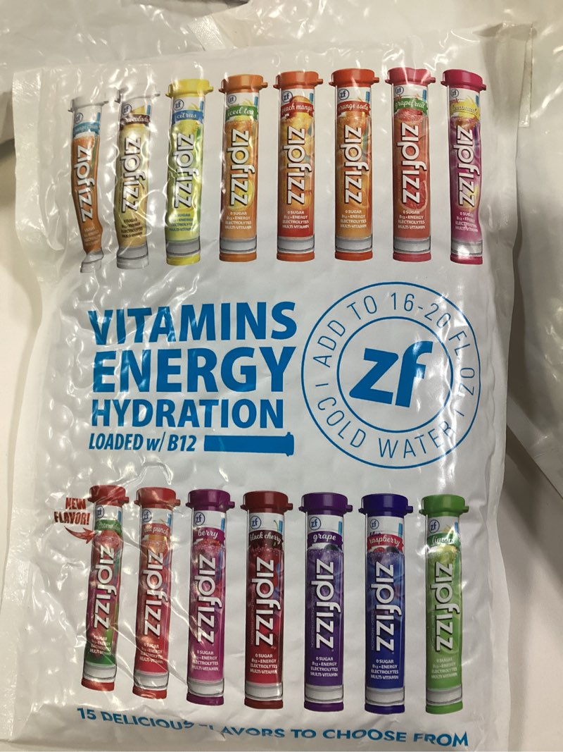Condition photo showing New/Like New for Zipfizz Daily Energy Drink Powder, Variety Pack, 15 Pack | 3-in-1 Sustained Energy, Rapid Hydration, and Essential Vitamins | Sugar-Free | Electrolyte Powder | Contains Vitamin B-12 & Antioxidants Variety 0.39 Ounce (Pack of 15) 04/26