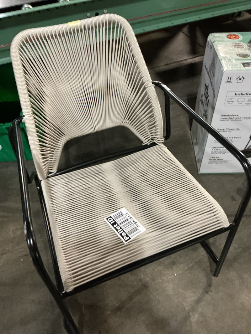 Condition photo showing Good Condition for fisher stack & wicker outdoor patio chair, rocking chair gray - threshold™: weather-resistant, no assembly required