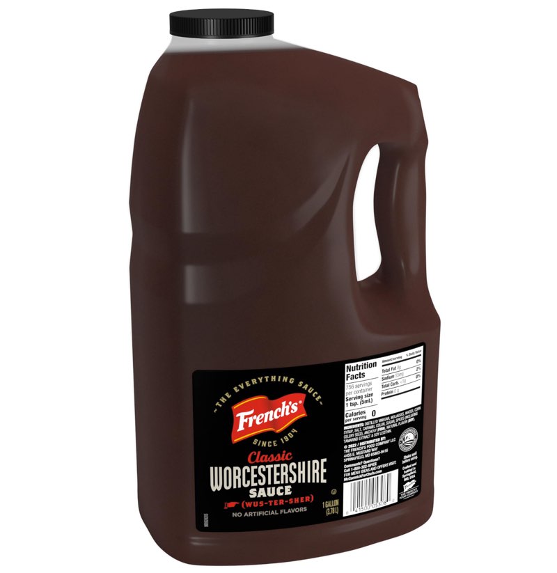 French's Worcestershire Sauce, 1 gal - One Gallon Container of Gluten-Free Worcestershire Sauce, Perfect as Meat Tenderizer, Marinades, Sauces and More