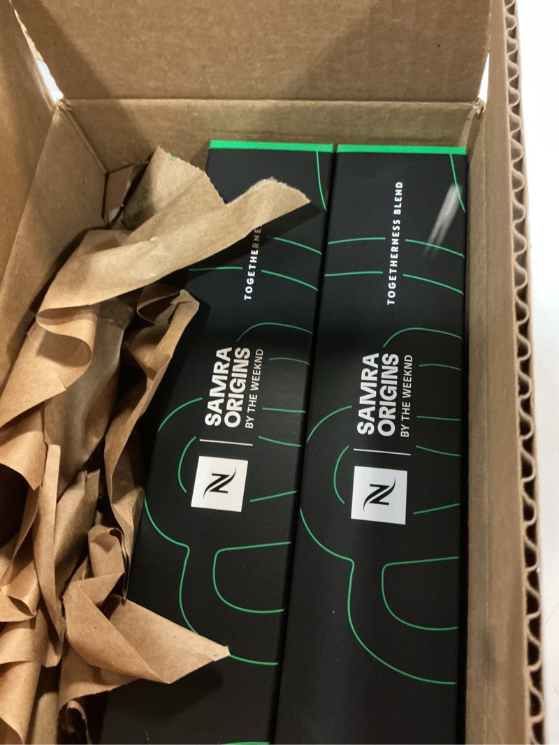 Condition photo showing New/Like New for Exp.06-30-2026)Nespresso I Samra Origins by The Weeknd Vertuo Togetherness Blend, Double Espresso, Light Roast, 20-Count Coffee Pods, Brews 2.7 fl. Oz.