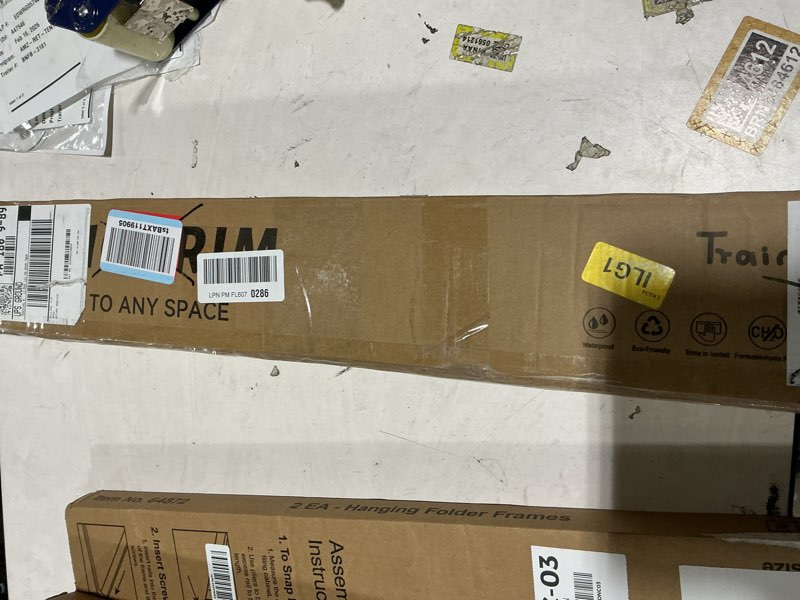 Condition photo showing Good Condition for Wall Baseboard Molding Trim,8-Pack of 48 x 3.27 Inch,Peel and Stick High Impact Finish Molding Panel Skirting Board for Home Decor,32 Feet (White 2) JF147-8P