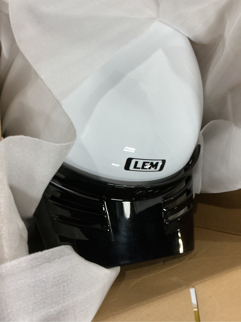 Condition photo showing New/Like New for lem full face motorcycle helmets carbon, classic retro helmet dot for men harley models, cruiser, motorcycle helmet vintage, interchangeable visor, lightweight fiberglass shell (gloss red, size l) large gloss red