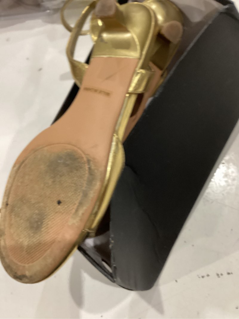 Condition photo showing As Is for teaieui women's sandals kitten heels low strappy heels open toe ankle strap sandals for women party wedding dress shoes
