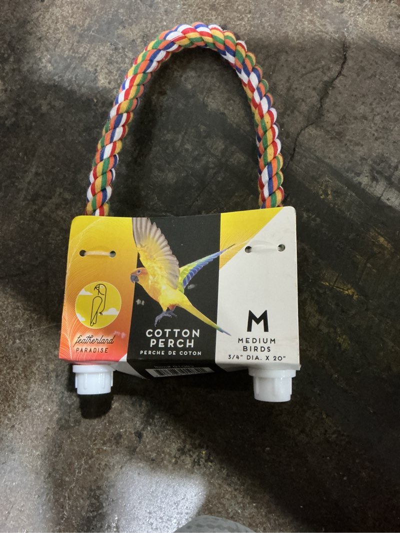 Condition photo showing Good Condition for JW Pet Comfy Perch For Birds Flexible Multi-color Rope, Medium - 32" Length Medium 32"