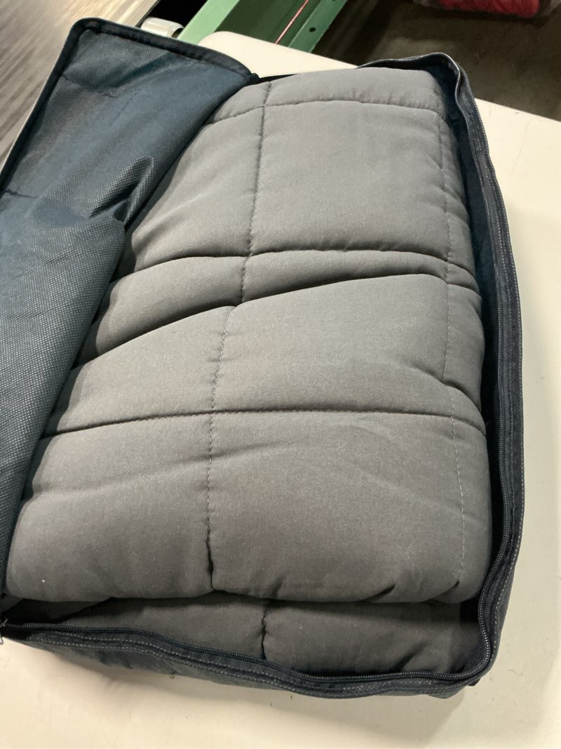 Condition photo showing Good Condition for topcee weighted blanket for adults (12 lbs, 48" x 72") twin size soft cooling heavy blanket sleeping, apply to 110-130 lbs body, thick breathable blanket with glass bead, easy care 00-dark grey 48"×72"-12lbs