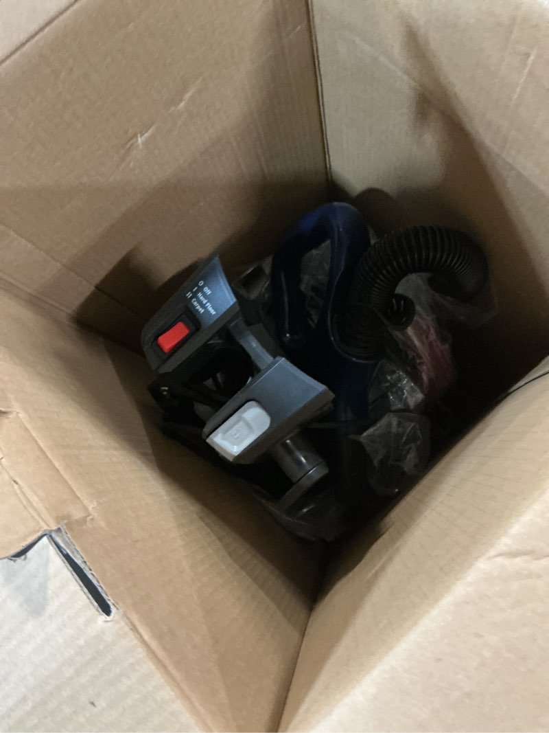 Condition photo showing As Is for Shark NV151 Navigator Swivel Pro Complete Upright Vacuum with HEPA Filtration, Swivel Steering, Pet Power Brush, Crevice Tool & Upholstery Tool, for Pet Hair & Multi-Surface Cleaning, Navy