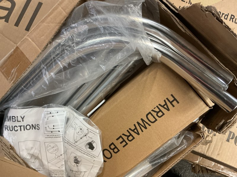 Condition photo showing Good Condition for Naviskin 10 Optional Colors Available 3-4 Bow 13 Different Size Bimini Top Cover Includes Mounting Hardwares,Storage Boot with 1 Inch Aluminum Frame Pacific Blue 3 Bow 6'L x 46" H x 73"-78" W