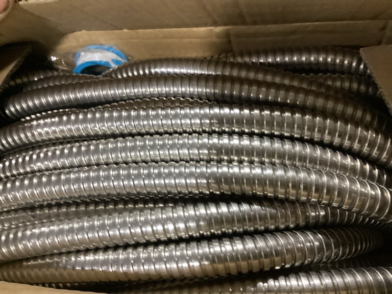 Condition photo showing As Is for 200 ft stainless steel garden hose - 2026 new technology metal water hoses with 3/4" solid brass fitting - lightweight,ultra flexible,durable,kink-less watering pipes hoses for yard, outdoor silver 200ft