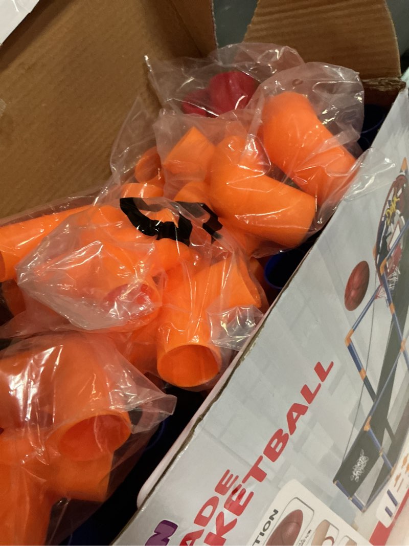 Condition photo showing As Is for JOYIN Arcade Basketball Game Set with 4 Balls and Hoop for Kids 3 to 12 Years Old Indoor Outdoor Sport Play - Easy Set Up - Air Pump Included - Ideal for Competition Blue Classic Edition