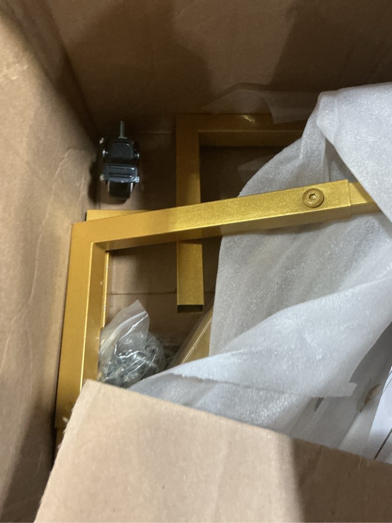 Condition photo showing As Is for royxen champagne wall holder, champagne tower, wine glass stemware rack, metal champagne flutes display stand 4-tier