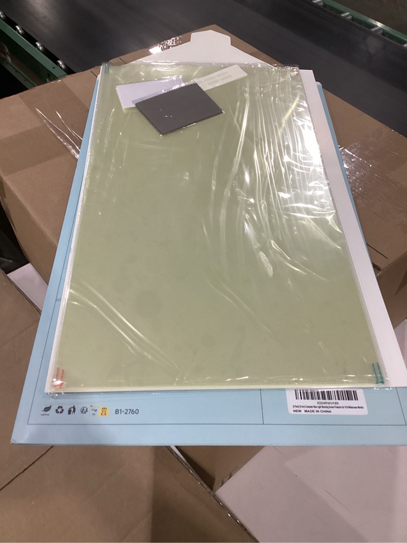Condition photo showing Good Condition for [2-pack] 24 inch computer blue light blocking screen protector for 16:9 widescreen monitor, anti glare anti-uv eye protection desktop pc led monitor filter, removable anti-scratch screen film 24in 24 inch (diagonal) - 16:9 aspect ratio transparent for monitor