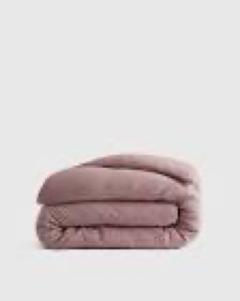 quince organic cotton gauze dream quilt mauve king  