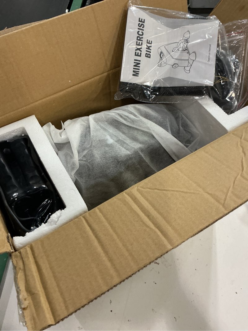 Condition photo showing Good Condition for mini exercise bike, himaly under desk bike pedal exerciser portable foot cycle arm & leg peddler machine with lcd screen displays black