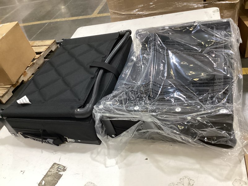 Condition photo showing Good Condition for sheenive stadium seats for bleachers with back support, bleacher seats with backs and cushion wide, padded portable folding comfort stadium chair with shoulder strap, perfect for sports events black 2