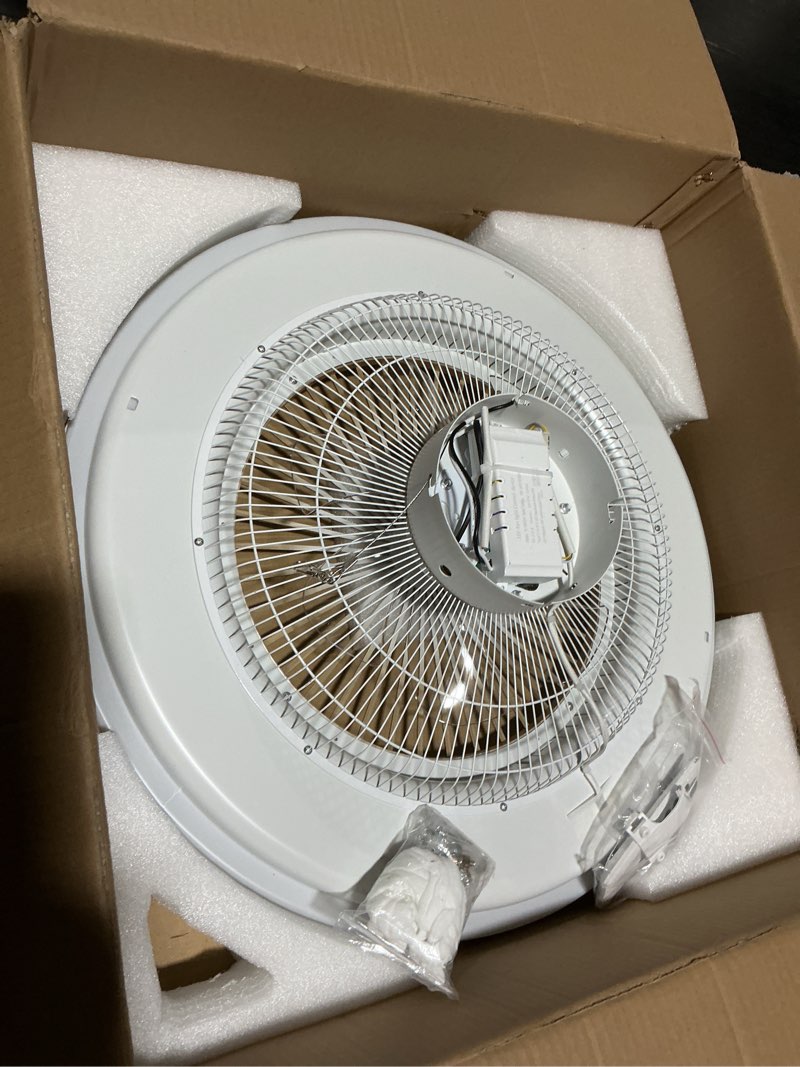 Condition photo showing Good Condition for HUMHOLD 24" Bladeless Ceiling Fan with Light Remote, Smart LED Ceiling Fans with App Control, Modern Low Profile Dimmable Light Ceiling Fan for Bedroom Living Room Gold