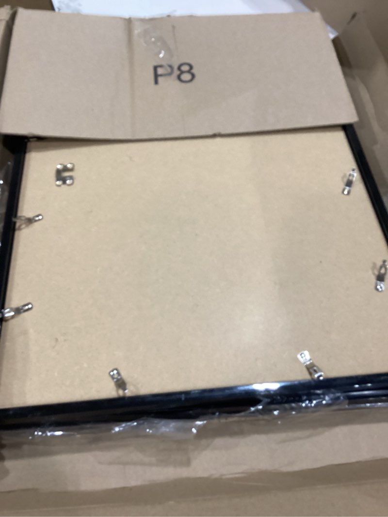 Condition photo showing item condition for 16x22 Picture Frame Set of 3, Black Frame for 16 x 22 Inch Picture Poster Photo, Light Weight and High Transparent 16 by 22 Frame for Wall - 3 Pack/Black/16 x22 3 16x22