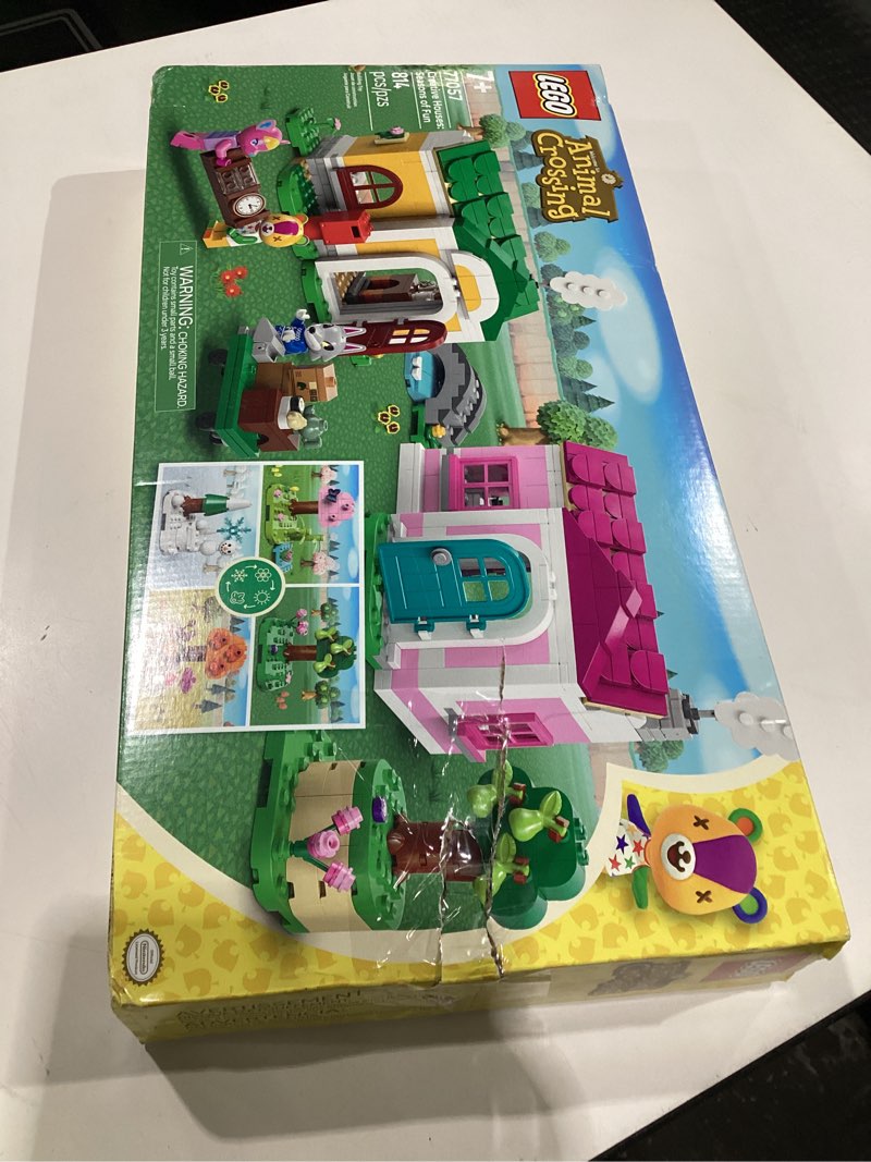 Condition photo showing New/Like New for LEGO Animal Crossing Creative Houses: Seasons of Fun Building Toy - Pretend Play Set for Girls & Boys, Ages 7+ - Create 2 Houses W/1 Set of Building Blocks for Kids - Gift Idea for Birthdays -77057, BOX IS DAMAGED 