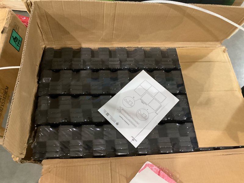 Condition photo showing Good Condition for airhop 0.56in thick 96 sq ft exercise equipment mats, 24 tiles upgraded rubber top with high density eva foam, large interlocking puzzle gym flooring for home gym, heavy weight workout, 24 x 24in black/white 96 sq ft (24 tiles)