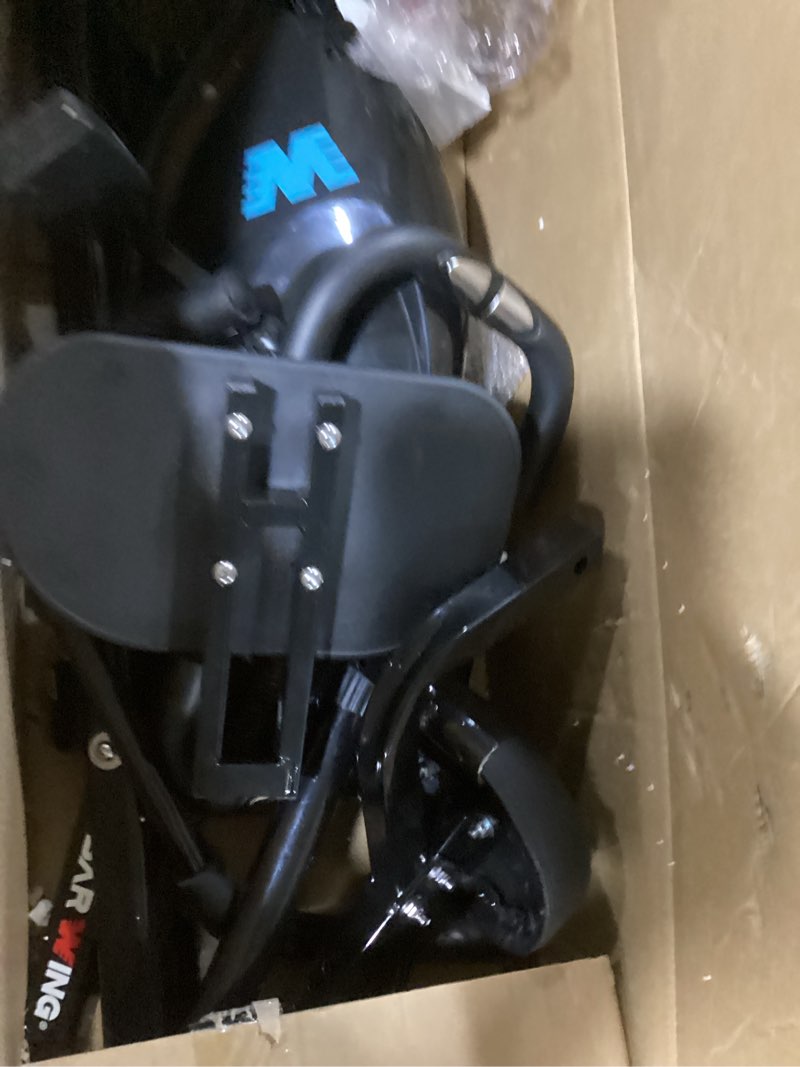 Condition photo showing As Is for BARWING Stationary Exercise Bike for Home Workout, 5 IN 1 Foldable Indoor Cycling Bike for Seniors, 350LB Capacity, 16-Level Magnetic Resistance, Seat Backrest Adjustments App-X4-Black