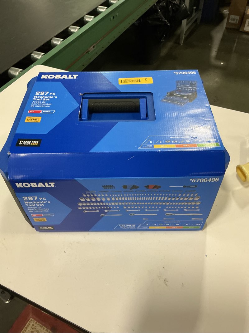Condition photo showing Good Condition for Kobalt 297 PC Mechanic's Tool Set # 5706496 NEW QUICK SALE