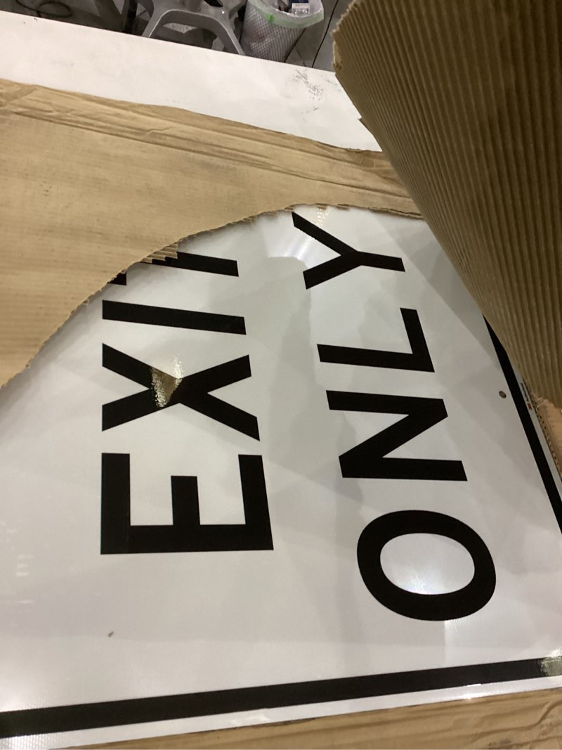 Exit only sign