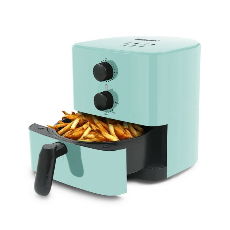  Elite Gourmet 1 qt Air Fryer Blue - Non-Stick, Adjustable Timer/Temperature
