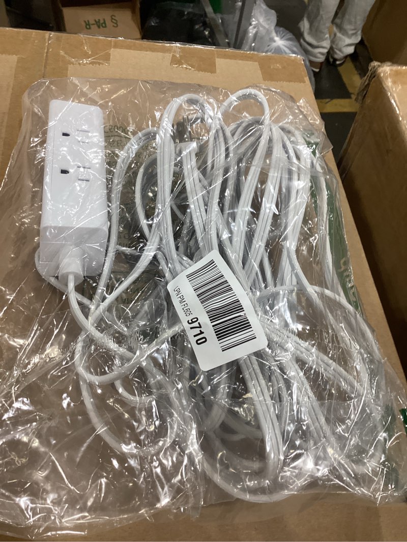 Condition photo showing New/Like New for 25Ft Extension Cord with Multiple Outlets, Flat Plug Power Strip Surge Protector with 25 Ft Long Cord, 6 Outlet 3 USB Ports (1 USB C), Multi Outlet Wall Plug for Travel, College, Dorm Room Essentials White 25FT