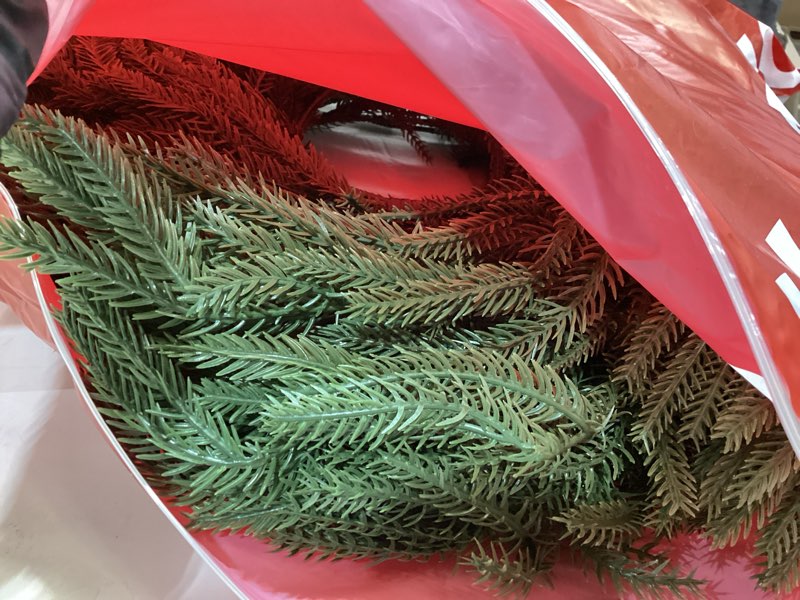 Condition photo showing Good Condition for Premium 30% Fuller 2Pack 6 Ft Artificial Norfolk Pine Garland, Real Touch Winter Pine Garland, for Staircase, Table, Mantle, Wall, Indoor, Outdoor Christmas Decorations, Flower Arranging Without light 6Ft?2 Pack?