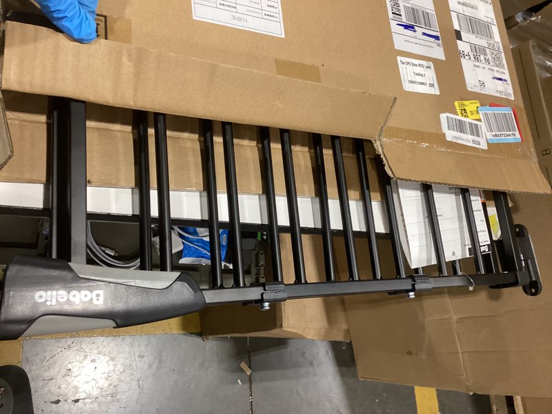 Condition photo showing As Is for Babelio Baby Gate for Stairs, Kitchen & Doorways, No Bottom Bar| One-Handed Operation| Auto-Close| Hardware Mount (Drill Needed) Safety Dog/Pet Gate (Black - B17, 26-43" W, 28" H) Black - B17 28" H, 26-43" W-Standard