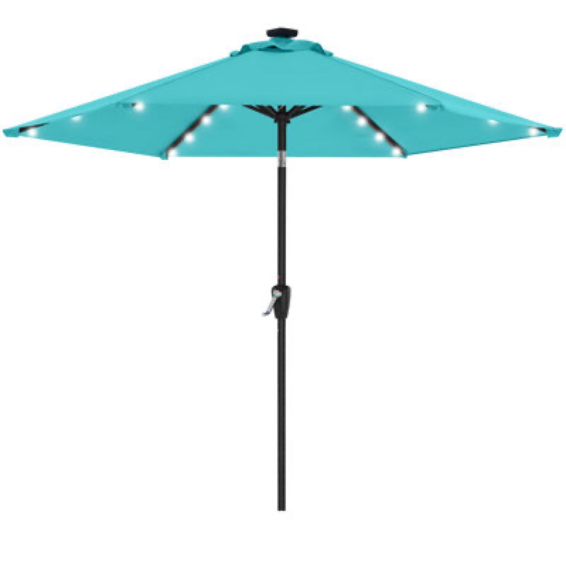 Cutshall Lighted Tilt Market Umbrella