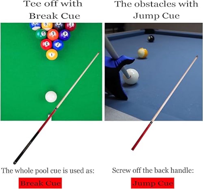 Ray speed Heavy Hitter Jump Break Pool Cue, 3 Piece Pool Cue 14mm Phenolic Tip 20oz/21oz/22oz Pool Break Cue(similar no same)