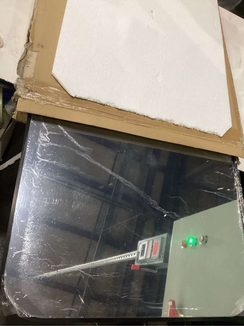 Condition photo showing Good Condition for black bathroom mirror, 24x36 inch aluminum frame rectangle mirror, anti-rust, tempered glass, wall mirror for over sink, vanity, bedroom, entryway, horizontal/vertical black(rounded corner) 24"l x 36"w