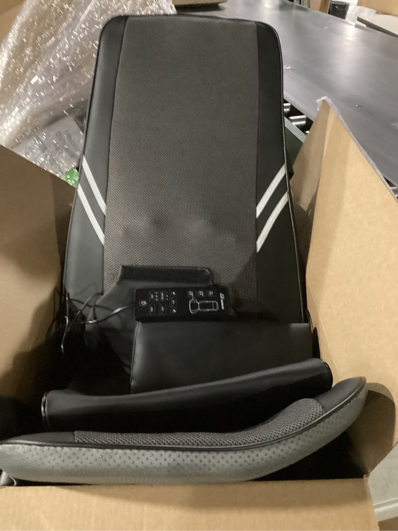 Condition photo showing Good Condition for Snailax Shiatsu Back Massager with Heat Massage Chair Pad Kneading Back Massager for Pain Relief Deep Tissue Chair Massage Pad for Office Home, Gifts for Dad,Mom Light Gray